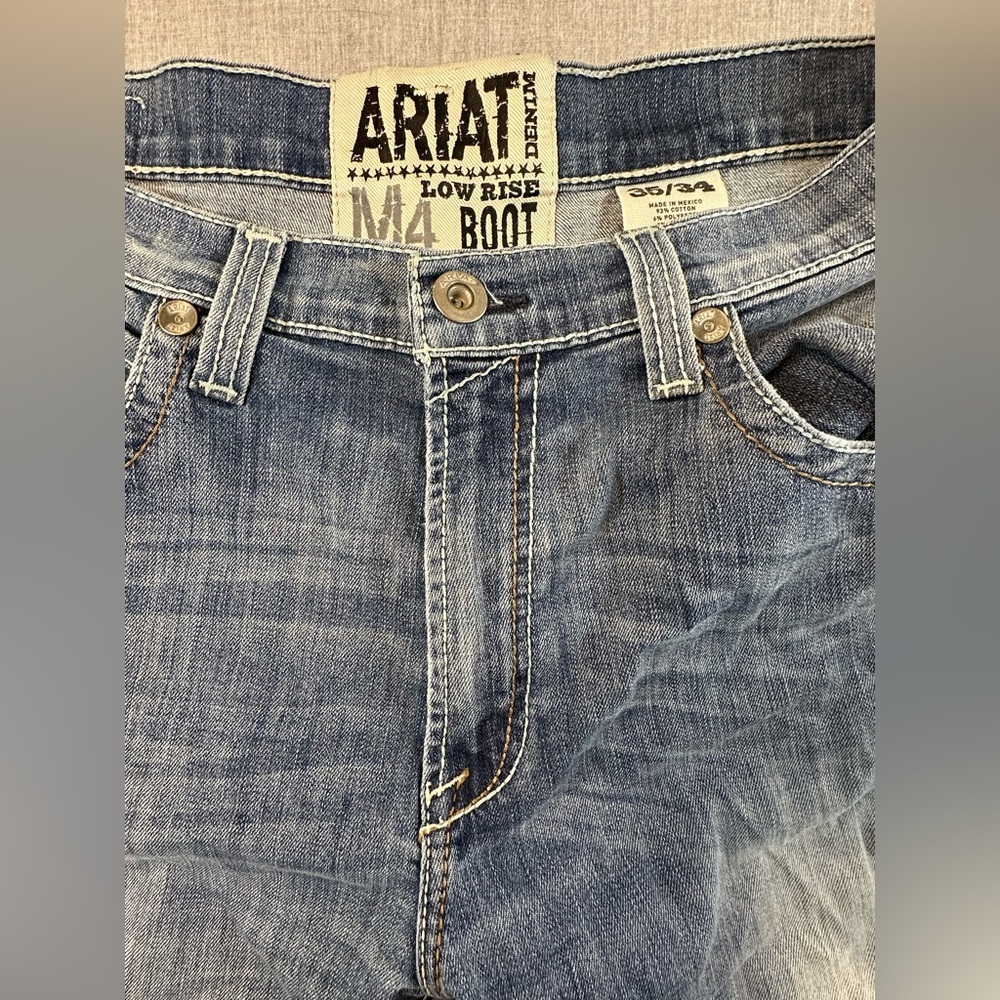 Ariat Denim Low Rise BootCut M4 Sz 35/34 - Picture 5 of 16